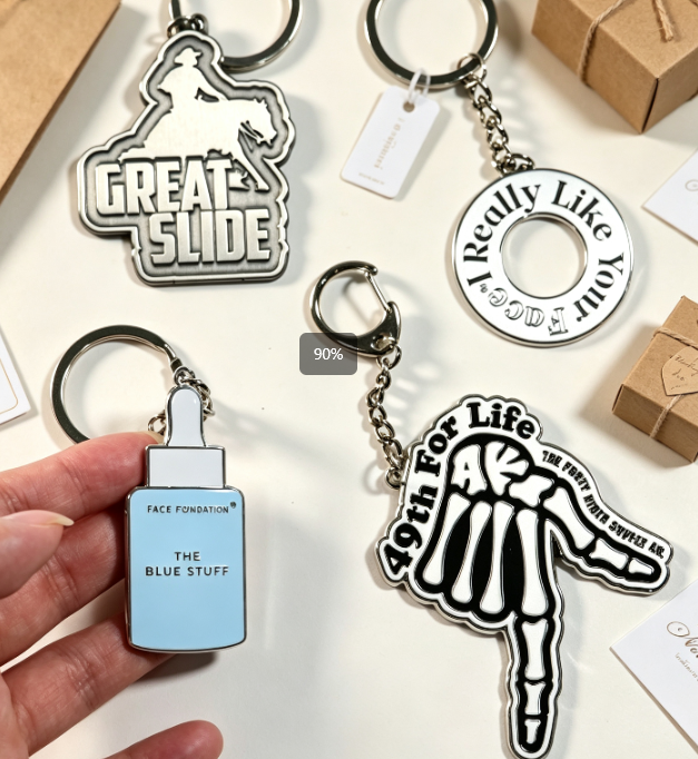 Custom Logo Colourful Metal Keychain