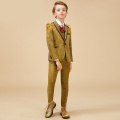 Golden Children'S Boy Suits Blazers Glittering Suits Wedding In The Big Child Flower Girl British Dress Bling Jacket Garcon