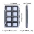 Goture Magnetic Fly Fishing Box High Strength ABS Waterproof 8 Componnets Transparent Lid Fishing Tackle Box Hook Lure Flies Box