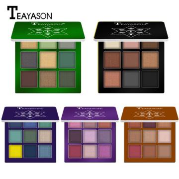 2020 9 Color Glitter Matte Eyeshadow Palette Earth Color Makeup Glitter Pigment Smoky Eyeshadow Palette Glitter Cosmetics TXTB1