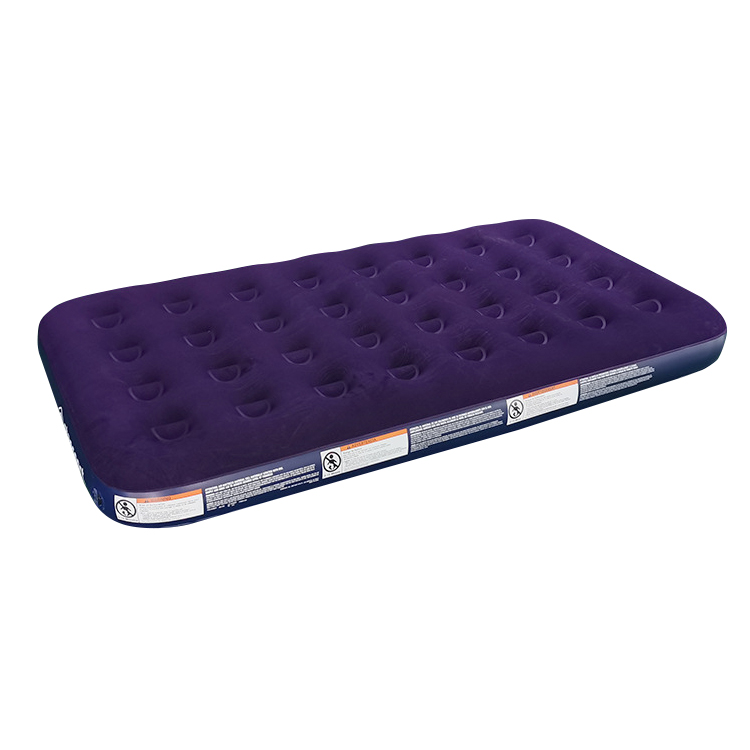 Best Selling Moveable Purple Inflatable Flocked Air Bed 1