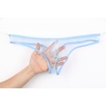 Mens Sexy Underwear Mesh Thongs Men Ultra Thin Transparent Comfortable G Strings Low Rise Mesh U Pouch Male T-back Bikini