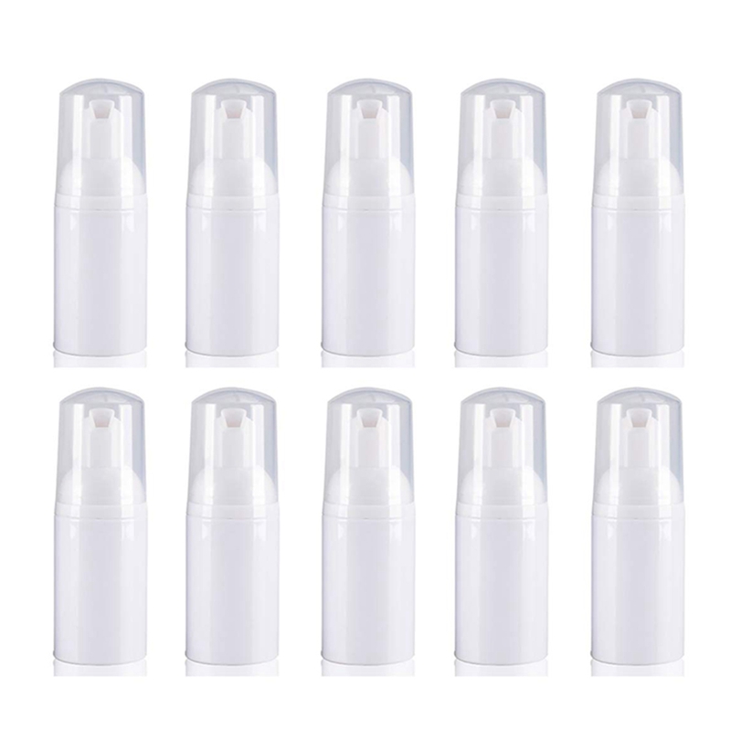 10Pcs/Set 30Ml Soap Dispenser with White Pump Liquid Multifunctional Foaming Bottle Shampoo Lotion Mini Mousses Leakproof Travel