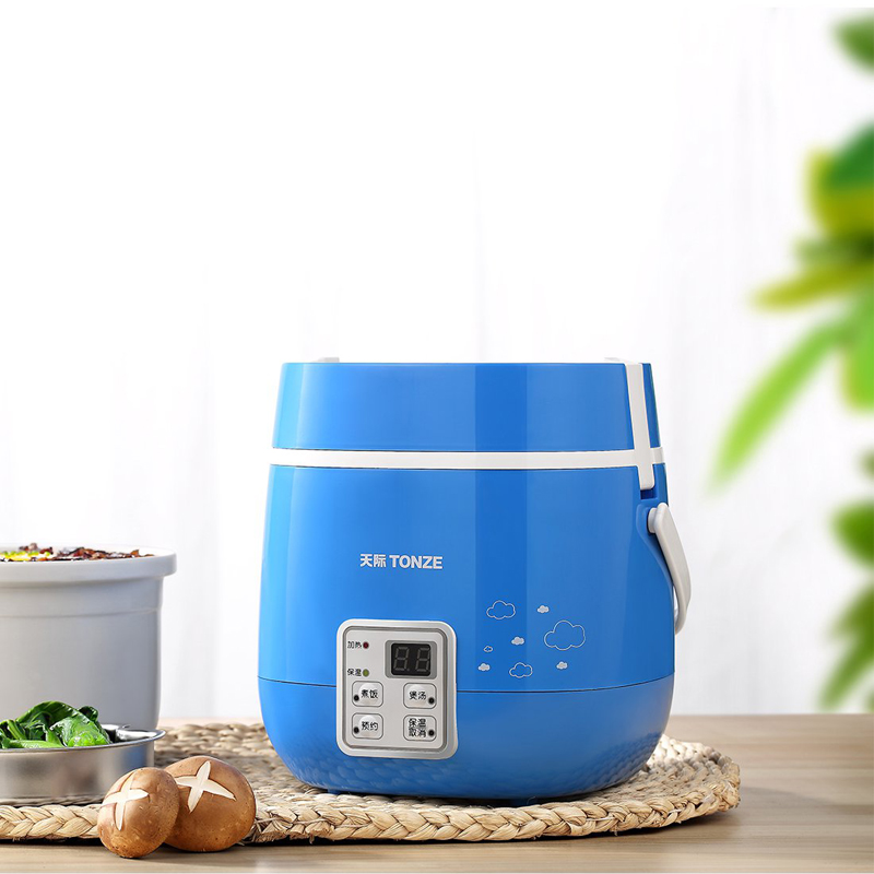 Mini small rice cooker ceramic 1L domestic cooking pot 1 person-2 people fully automatic pot mini electric cooker food warmer