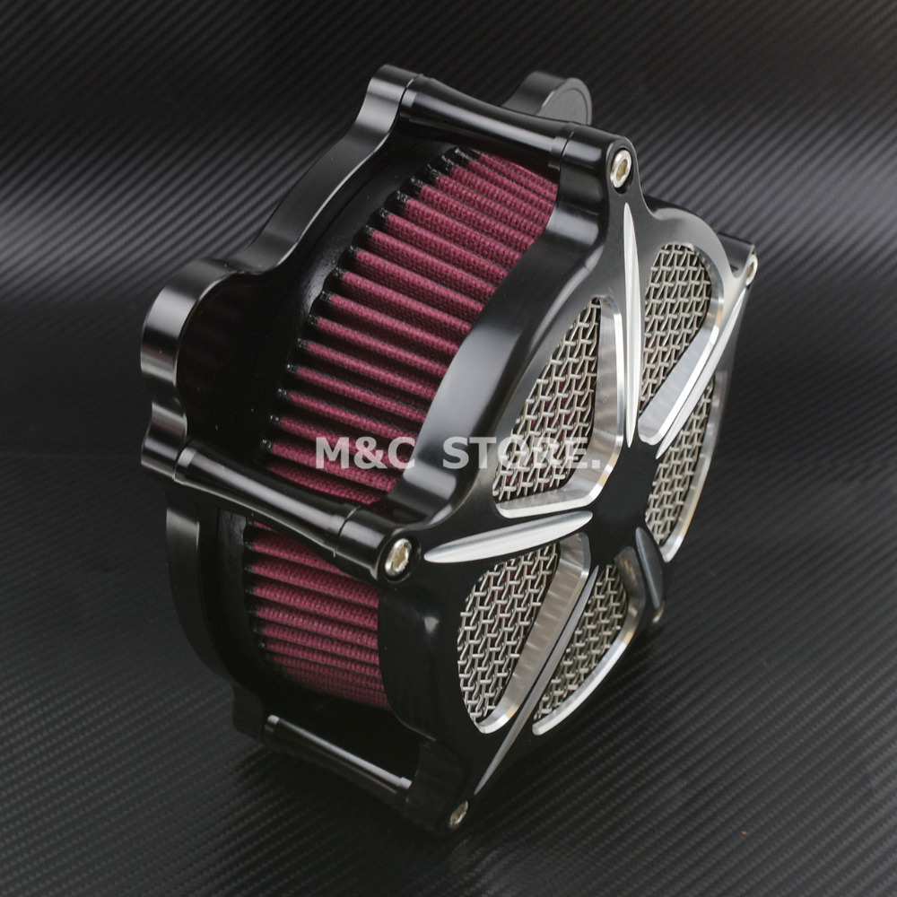 Motorcycley Air Cleaner Intake Filter System air Filter for Harley Touring Glide Dyna Breakout 2001-2007