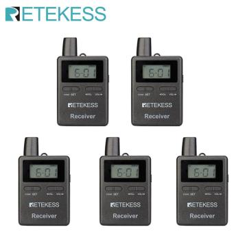 Retekess TT105 5pcs 2.4GHz wireless receiver for Professional Tour Guide System for Church Translation System Meeting Traveling