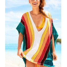 Beach stripe colorful cover up for pregnant women