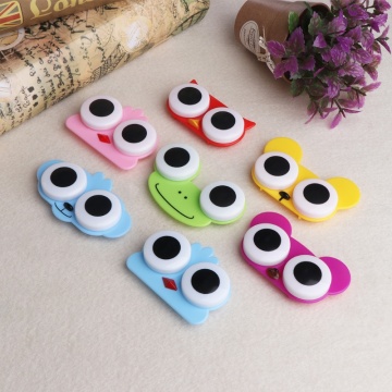 1pc Sweet Cartoon 3D Big Eyes Contact Lenses Box Case Owl Frog Animal Shape Contact lens Case Random Color