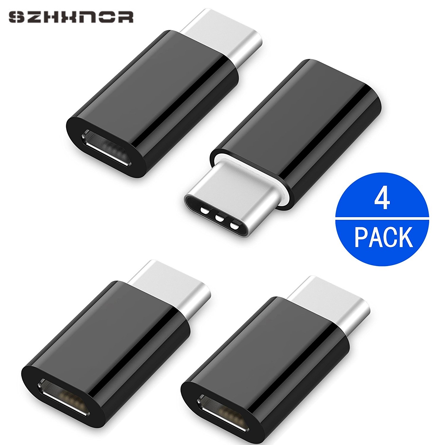 4PC Type C Male To Micro USB Female Charger Adapter Converter For SAMSUNG GALAXY S10 A30S A51 A50 A71 A70 Wileyfox Swift 2 Plus