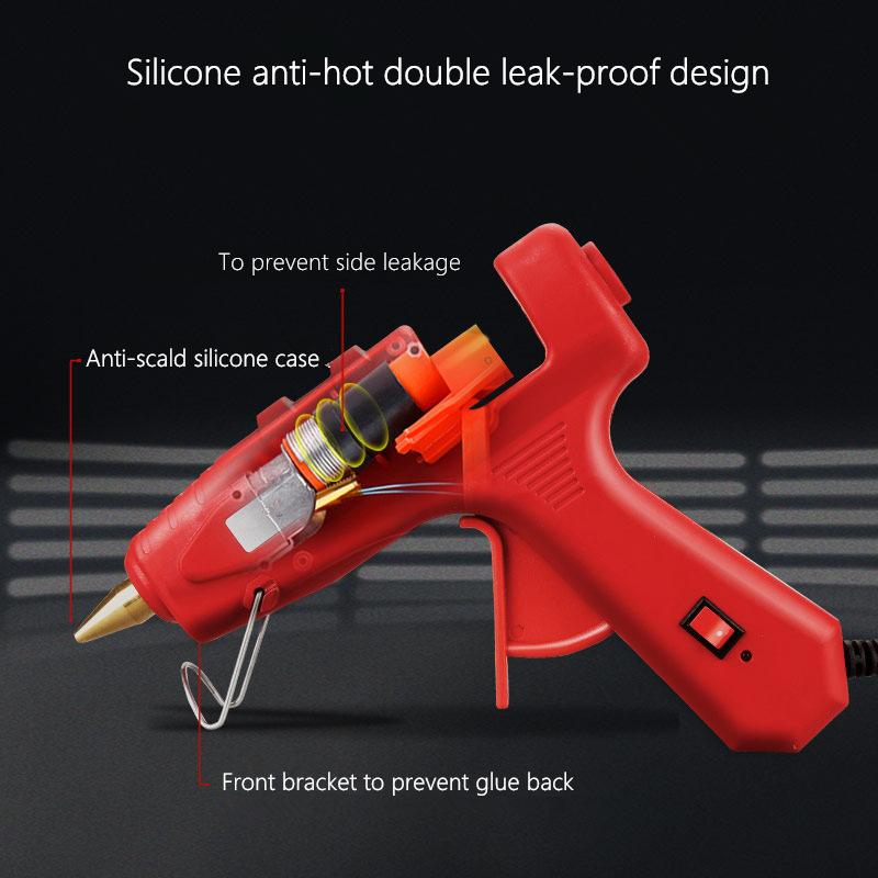 LOMDOK 30W 60W 80W 100W Professional hot melt mini glue gun with 10pcs glue stick hand Electric melting rod Graft Repair tools