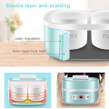 Kbxstart Portable Multi-function Electric Thermal Heating Lunch Box Rice Cooker 220V For School Office Home with Ceramic Liner