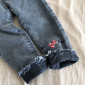2020 Winter New Arrival Girls Fashion Denim Pants Kids Korean Design Warm Fleece Jeans Girls Jeans