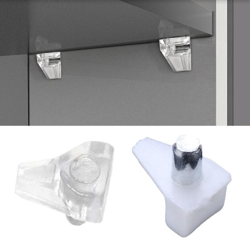 10PCS Shelf Studs Pegs Metal Pin Cupboard Seperator Wooden Support Furniture Cupboard Cabinet Holder Bracket Cabinet Holder X8C2