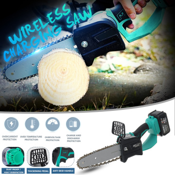 1280W 88V/198V Mini Cordless Portable One-Hand Saw Woodworking Electric Chain Saw Wood Cutter High Hardness Wear-Resistant Chain