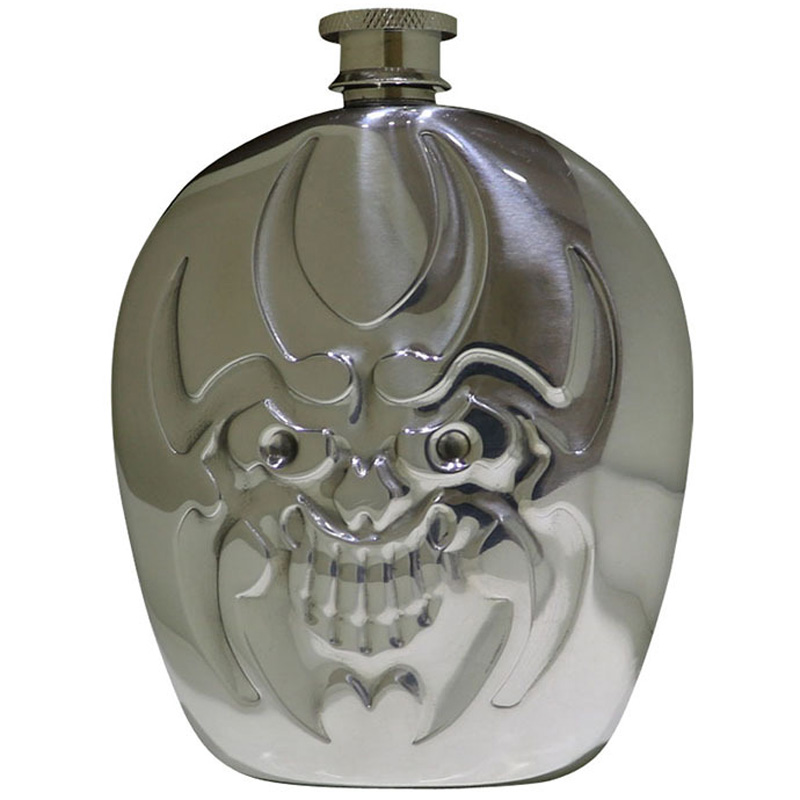 6oz alkohol bottle mini stainless steel whisky bottle flasque alcool personal Deities ghost metal bottle alcohol wisky Hip Flask