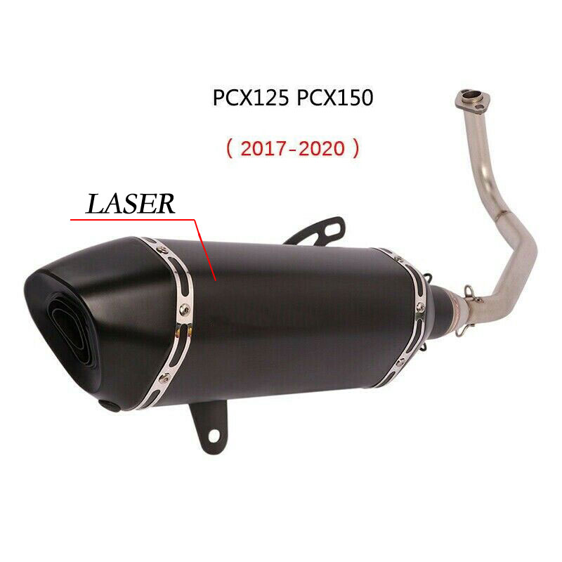 51mm Motorcycle Full Exhaust System Muffler Pipe Front Link Pipe Escape For Honda PCX150 PCX125 PCX 125 150 2017-2020