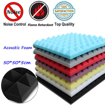 4pcs 500X500X50mm Soundproofing Foam Acoustic Foam Sound Treatment Studio Room Absorption Tiles Polyurethane foam