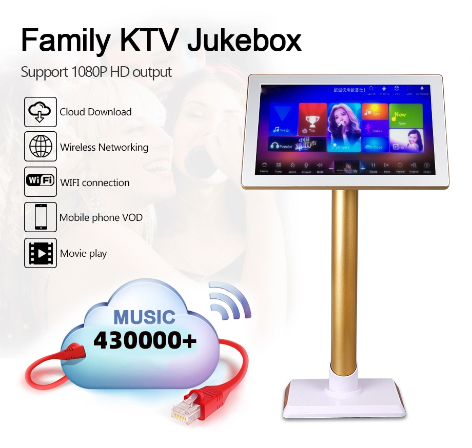 XIAHTOP 22'',Home KTV Sing Karaoke Player Machine Android with 4TB HDD 80K Songs,Chinese,English Touch Screen Karaoke System