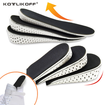 KOTLIKOFF Height increase Elevator insoles pads Memory Foam Heel Lift Inserts Soles for shoes Men Women Shoe foot pad Massage