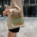 2020 Autumn New Bag Mini Square Bag PU Leather Shoulder Bag Lady Messenger Bag Women Color Stitching Handbag Flap Purse Pouch