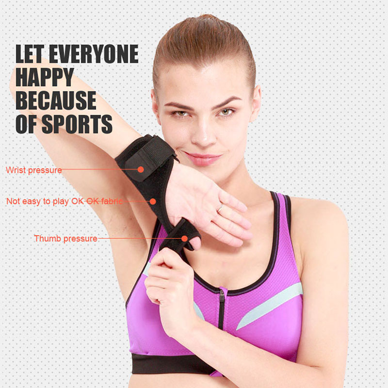 1pcs Elastic Thumb Wristband Spring Steel Wrap Hand Palm Wrist Brace Right or Left Hand Support Corrector Bandage