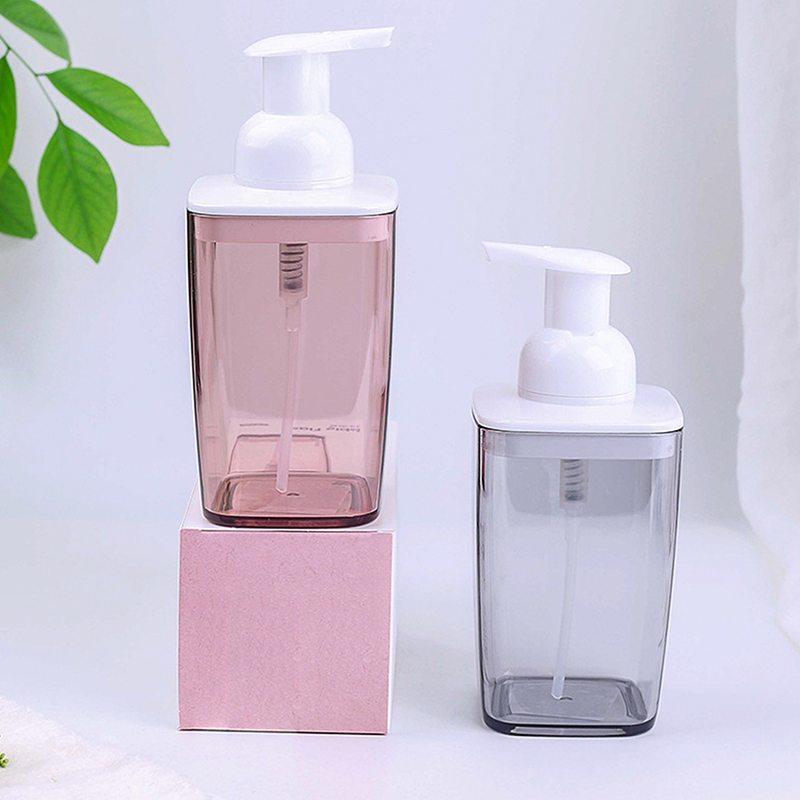 420ml Transparent Foam Pump Bottles Bathroom Facial Cleanser Hand Sanitizer Soap Bottles Press Type Mousse Dispenser