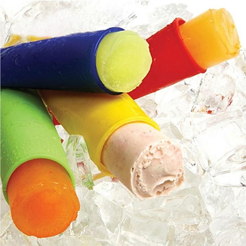 DIY Ice Cream Mold Candy Color Push Up Ice Cube Lolly Mould Silicone Handheld Popsicle Maker Tools Kids Summer Gift