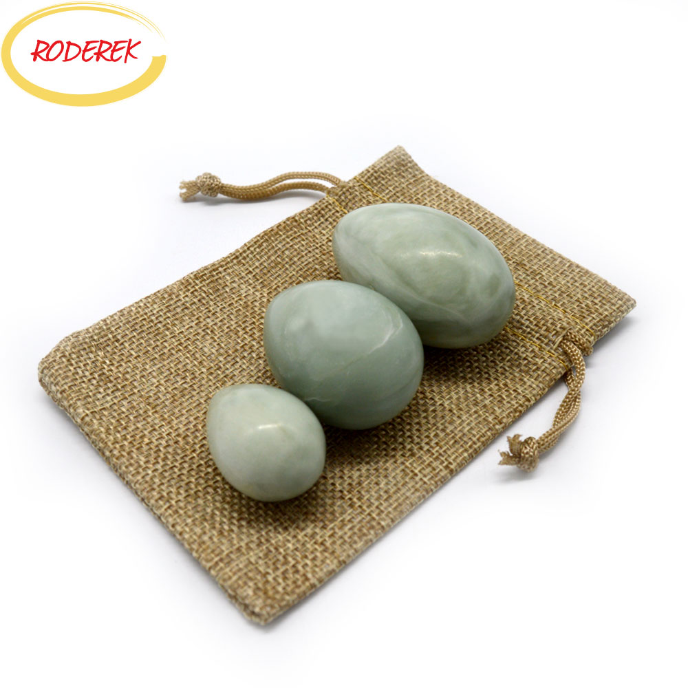 Natural Jade Yoni Egg Set Exercise Xiuyan Jade Egg Vagingal Exercise Stone Massage Tool Health Care