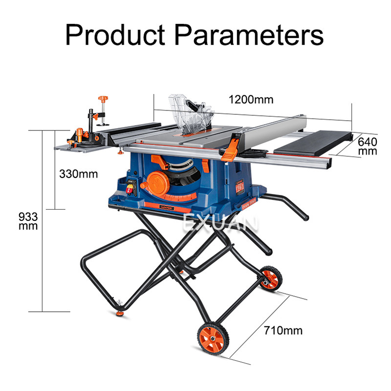 10 inch woodworking table saw multi-function dust-free saw cutting machine household saw miter saw power tool 2000w 220V-50Hz