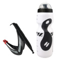 NOZAKI New 650ml MTB Bicycle Cycling Water Drink Bottle+Holder Cage Outdoor Sports Plastic Portable Kettle Water Bottle Drinkwar