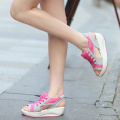 Fashion Summer Women Sandals Casual Mesh Breathable Shoes Woman Ladies Wedges Sandals Lace Platform Sandals