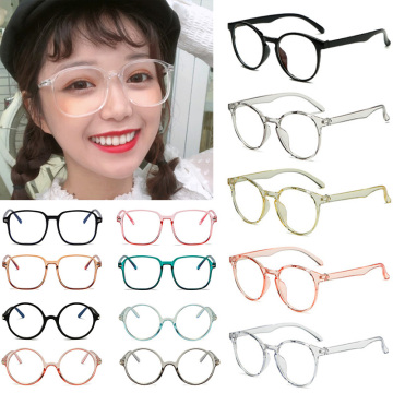 Vintage Anti Blue Light Round Glasses Candy Color Durable Square Eyeglasses Portable Round Glasses New Useful Outdoor Sunglass