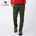 CAMEL Women Men Outdoor Hiking Pants Waterproof Windproof Warm Fleece Inner Softshell Trousers Tactical Trekking Pants