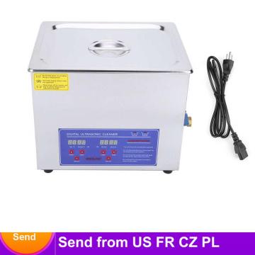 10L Stainless Steel Digital Cleaning Machine Ultrasonic Cleaner Bath Tank Timer Heated Machine for Grass Jewelry Washing