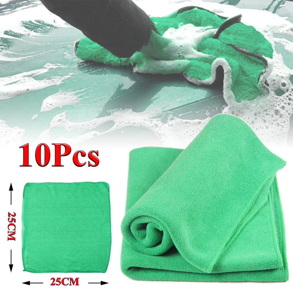 SALE Multipurpose 10PCS Microfiber Washcloth Car Care Cleaning Towels Soft Cloths Tool Accessories Wholesale Quick delivery CSV