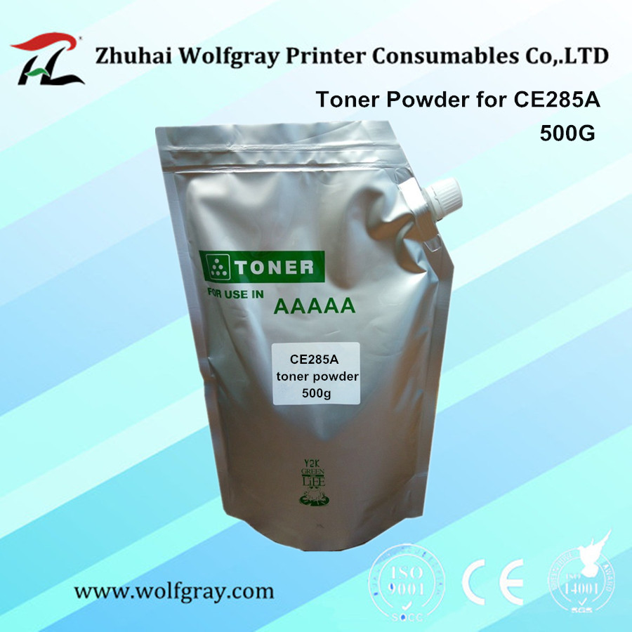 Compatible 500g Toner powder CE285A 285A 85A toner cartridge for HP LaserJet Pro P1102/M1130/M1132/M1210/M1212nf/M1214nfh