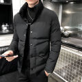 MrGoldenBowl New 2020 Autumn Men's Clothing Single Breasted Stand Solid Casual Style Men's Parkas Short Regular Broadcloth