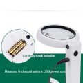 5/11X Magnifying Glass Use Table Lamp Super Stand Non Slip Repair Hand Held 8 LED Simple Authenticate Jewelry Home