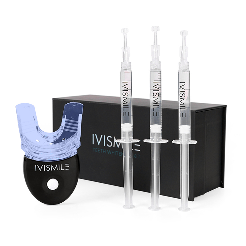 IVISMILE Teeth Whitening Kit With Led Light Oral Care Bleach Cleaning Professional Peroxide Home Use Dental Instrument Machine