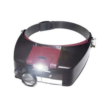 10X Magnifier illuminated Magnifying Glass Lighted Loupe Glasses Head Adjustable Headbrand Third hand Optical Instrument