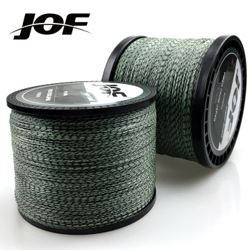 JOF 8 Strands 1000M 500M 300M 100M PE Braided Fishing Line Camouflag Multifilament Fishing Line 18-78LB for Freshwater Seawater