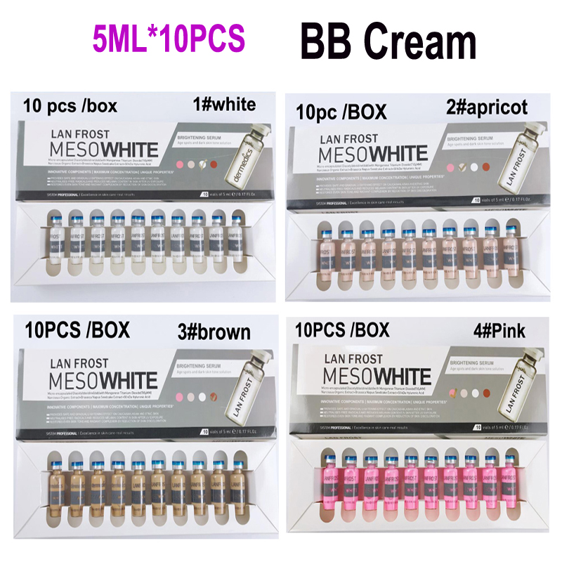 1/5/10 Pcs 5ml Whitening Serum BB Cream Glow Meso Brightening Serum BB Cream Liquid Foundation Beauty Cosmetic Makeup