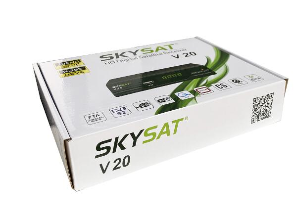 Satellite Receiver SKYSAT V20 H.265 HEVC DVB S2 TV Box Powervu Receptor Satellite TV Receiver HD with LAN port RJ45
