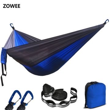 2019 Dropshipping Assorted Color Parachute Nylon Hammock Outdoor Camping Hammocks Double Person Portable Swing Hammock