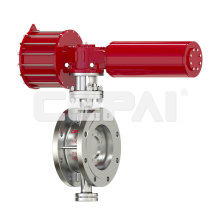 Pneumatic Flanged Triple Eccentric Butterfly Valve