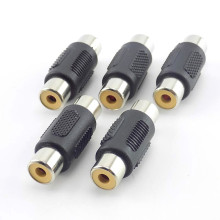5Pcs RCA Female To RCA Female Audio Video Cable Jack Plug Adapter Plug For Cctv Camera Security System Bnc Socket Connector