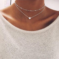 2020 Bohemian Natural Stone Beads Hearts Birds Leaves Chain Necklaces Pendants for Women Vintage Multi Layer Jewelry Collar