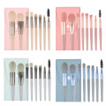 8 Pcs Eey Makeup Brushes Eyelash brush Foundation Blending Face Powder Mineral Eyeshadow Makeup Brush Set Makeup Tools with Bag