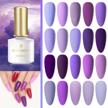 BORN PRETTY Matte Gel Nail Polish Iris Purple Color Soak Off UV Gel Nail Prep-Primer Nail Art Hybrid Varnish Base Top Coat