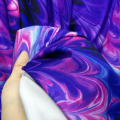 Good Purple Stretch Swimming Fabric Cotton/Spandex knitted Fabric Purple Flame Print Fabric Sewing swimsuit DIY Sports Clothing